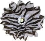 Posies Accessories Small Animal Zebra Print Gerber Daisy Hair Clip