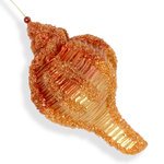 Christmas Ornament Sparkling Gold Copper Nugget Sea Shell 6