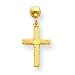 14k Post Cross w/Heart Center Earrings