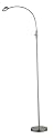 Adesso Eternity Flat Head Floor Lamp, Satin Steel