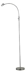 Adesso 5029-22 Eternity Flat Head Floor Lamp, Satin Steel