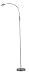 Adesso Eternity Flat Head Floor Lamp, Satin Steel