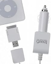 GEAR4 PowerTrip II - 12V Car Charger for all iPods inc Shuffle, Nano and Video - White