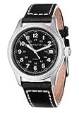 Hamilton H68481733-IV Khaki IV Black Dial Leather Men's Military Time Display Watch