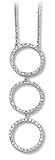3 Ring Circle of Life CZ Solid Sterling Silver 16 Necklace
