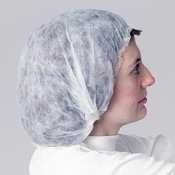 UNITED FACILITY SUPPLY Disposable Hair Net, Spun-Bonded Polypropylene, White, 100 per Bag