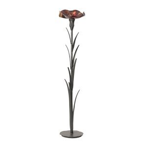 Stone County Ironworks 936-007-BUR-BLK Lily Torchiere, Natural Black
