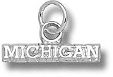 Michigan Wolverines Solid Sterling Silver ''MICHIGAN'' Pendant