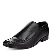 Leather Whip Stitched Slip-On Shoes