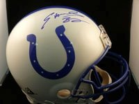 James, Edgerrin Autographed/Hand Signed Proline Colts Helmet
