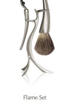 eShave Luxury Flame Shaving Set with Fine Badger Hair and 3 Razor Blades