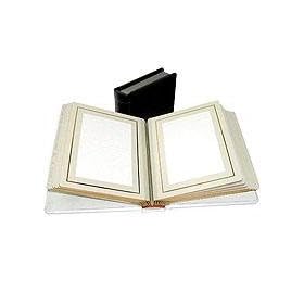 Classic Album Princess Series Album, Black Leather Cover with 18 Library Bound Off White Pages, Holds 36 4x6 Prints