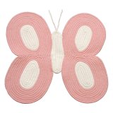 Tadpoles Butterfly Braided Rug - Pink