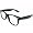 Go Clear Lens Black Wayfarers W/ FREE Eyewear Cord