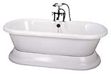 Elizabethan Classics EC-USADP Acrylic Dual Plinth Tub 71-1/2 With Tub Rim Faucet Holes