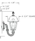 IMAGE OF Hanover Lantern B56FSMWHT Jefferson Small 1 Light Outdoor Wall Light in White with Clear Beveled Glass glass
