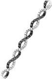 10kt. White Gold, 1 1/2 ct. tw. Black and White Diamond Fashion Bracelet