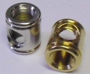 TWO - Replacement 3-Way, Cylinder Style, Pipe Elbows (BRASS)