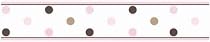 Pink and Brown Mod Dots Baby, Childrens and Teens Wall Paper Border by JoJo Designs