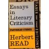 Essays in literary criticism: particular studies