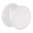1/2 Inches White Acrylic Saddle Plug