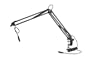 K&M - Pieds pour microphones 23850 Bras articul� de type radio