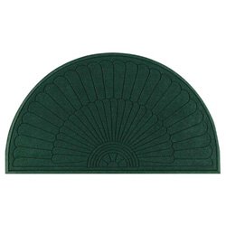 Waterhog Grand Premier Floor Mat - Half Oval: Khaki - 3' x 1.8' - Cleated Back