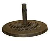 DC America UBP24241-BR 24-Inch Cast Stone Umbrella Base, Made from Rust Free Composite Materials, Bronze Powder Coated Finish