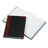 Boorum & Pease 38-300-R Record/account book, black/red cover, record rule, 9-5/8 x 7-5/8, 300 pages