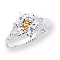 Buy Sterling Silver Citrine ring - Size 6 by JewelryWeb