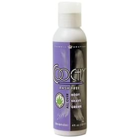 BRAND NEW Coochy Rash-Free Shave Creme with Aloe Vera in Lavender, 4oz Bottle