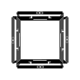 Lowel Barndoor Frame without Leaves for the Omni Light.