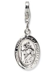 Amore La Vita Saint Christopher Medal Religious Charm