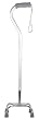 ITA-MED Quad Cane with Small Base, Chrome