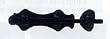 Miniature Old Fashioned Door Latch in Black