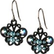 Review   / Black Aquamarine Aurora BUTTERFLY Earrings