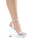 456-Rainbow, 4.5 Inch Wedge Sandal, by Ellie Shoes