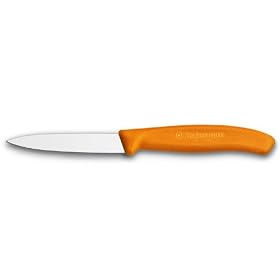 Victorinox Swiss Classic 3 1/4" Paring Knife, Spear Tip, Orange Handle