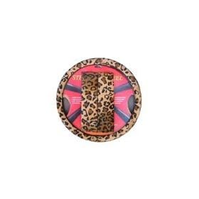 Animal Print Steering Wheel Cover and Shoulder Pad - Leopard