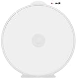 50 Clear Round ClamShell CD DVD Case, Clam Shells with Lock