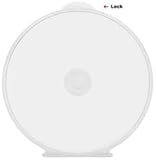 50 Clear Round ClamShell CD DVD Case, Clam Shells with Lock