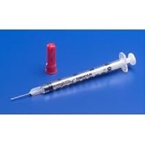 MONOJECT Rigidpack 1 cc/ml Insulin Syringe w/ 28g x 1/2" Needle, Sterile - Box of 100
