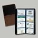 Rolodex 62548 Rolodex Two-Tone Faux Leather Business Card Book, 96-Card Cap, Black/Brown