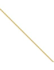 14k Gold 1.2mm Round Wheat Chain 10 Inches