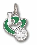 Boston Celtics 1/2 I Heart Logo Enamel Charm - Sterling Silver Jewelry