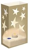 LumaBase Luminarias 82036 12-Count Gold Star Designer Bag Complete LED Kit