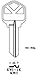 JMA KWI-1KE (NP) Key Blank, KW1 Nickel Plated 250pk
