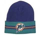 NFL Hat - Miami Dolphins Striped Knit Hat