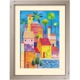 Hill Town I framed art print by Sophie Harding