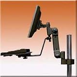 Consul Adjustable Arm with Keyboard and Mouse Tray - 1-1/2 Dia. Pole Mounted - Black